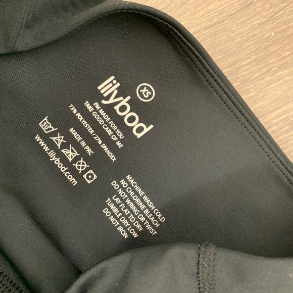 Lilybod Molly Leggings High Rise Waist Tights Striped Tarmac Black Size XS - Picture 11 of 15